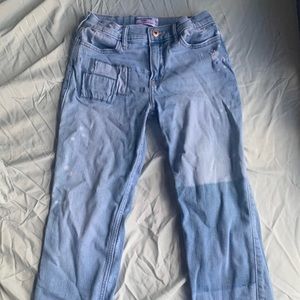 Abercrombie Kids Patched Bleach Jeans